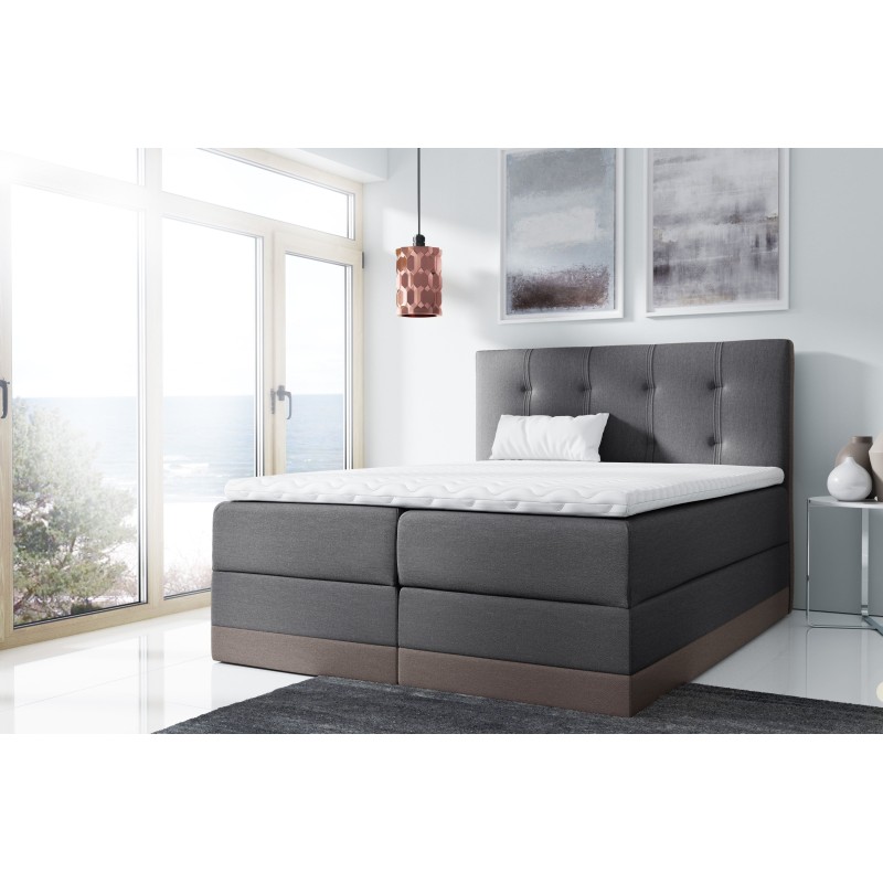 Lino continental bed with bedding containers - Comfort and functionality