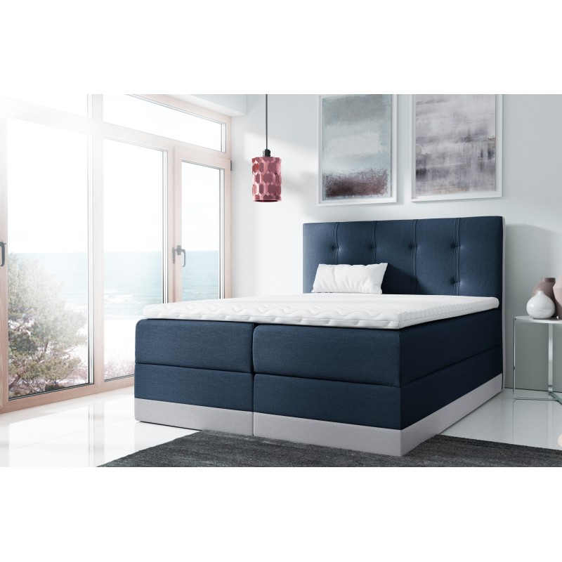 Lino continental bed with bedding containers - Comfort and functionality Lino continental bed with bedding containers - Comfort and functionality