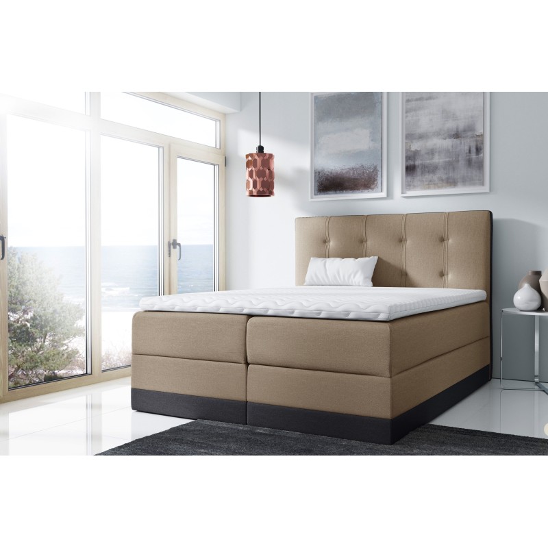 Lino continental bed with bedding containers - Comfort and functionality