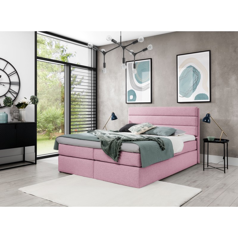 Cama Continental Alto en Tela Raquel 4 - Comodidad y Diseño en Uno