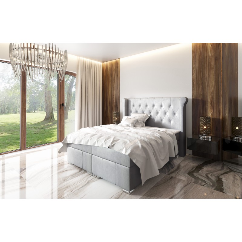 Kontinentalbett Simo mit Bettkasten Stoff nan, Mat Velvet 99 – Komfort und Eleganz in Ihrem Schlafzimmer. Kontinentalbett Simo mit Bettkasten Stoff nan, Mat Velvet 99 – Komfort und Eleganz in Ihrem Schlafzimmer.