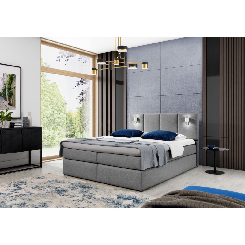 bMeta Title:/b Cama continental Forma con iluminación sensorial - nan, Raquel 16 | Ideal para tu dormitorio