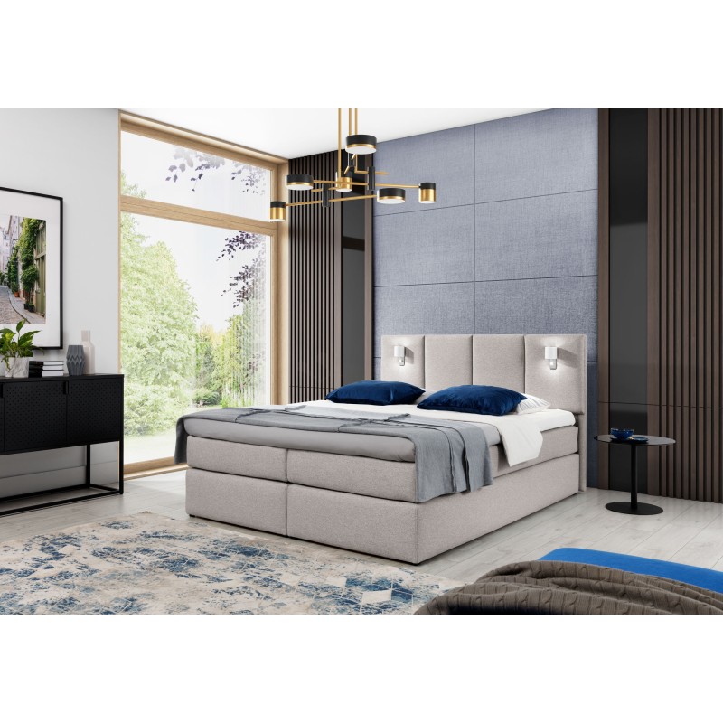 bMeta Title:/b Cama continental Forma con iluminación sensorial - nan, Raquel 16 | Ideal para tu dormitorio