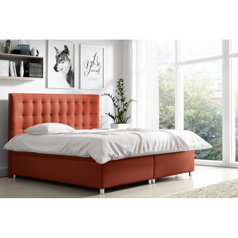 Cama continental Lotos con contenedor: lujo y funcionalidad en uno.