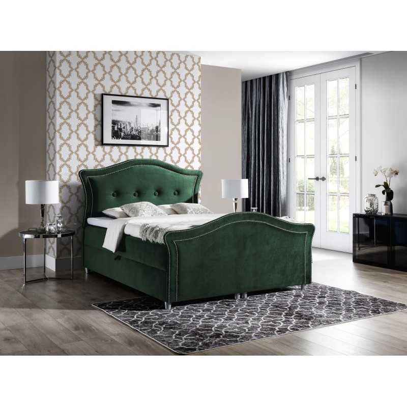 Cama continental Eden con contenedor para ropa de cama nan, Riviera 91 | Cama elegante y cómoda para el dormitorio