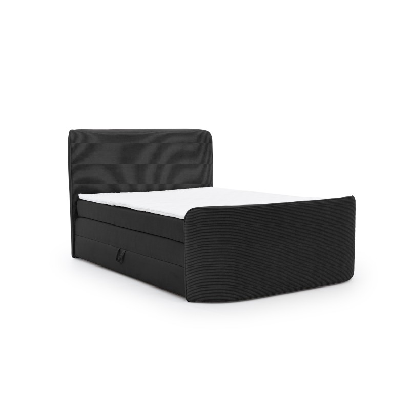 Luxuriöser Schlafkomfort | Kontinentalbett Forma mit Bettkasten-Puffs in Stoff nan Luxuriöser Schlafkomfort | Kontinentalbett Forma mit Bettkasten-Puffs in Stoff nan
