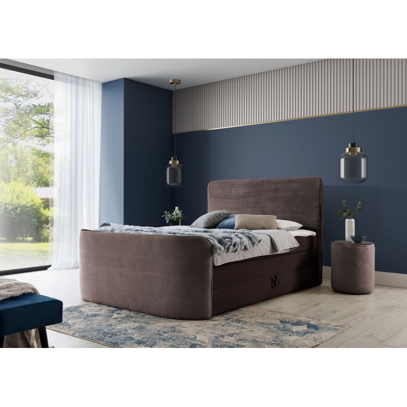 Lujo y Confort en el Dormitorio | Cama Continental Forma con Pufs para Ropa de Cama en Tejido nan Lujo y Confort en el Dormitorio | Cama Continental Forma con Pufs para Ropa de Cama en Tejido nan