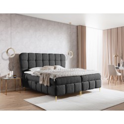 Cama continental Prismo con capitoné decorativo: elegancia y comodidad para dormir