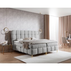 Cama continental Prismo con capitoné decorativo: elegancia y comodidad para dormir