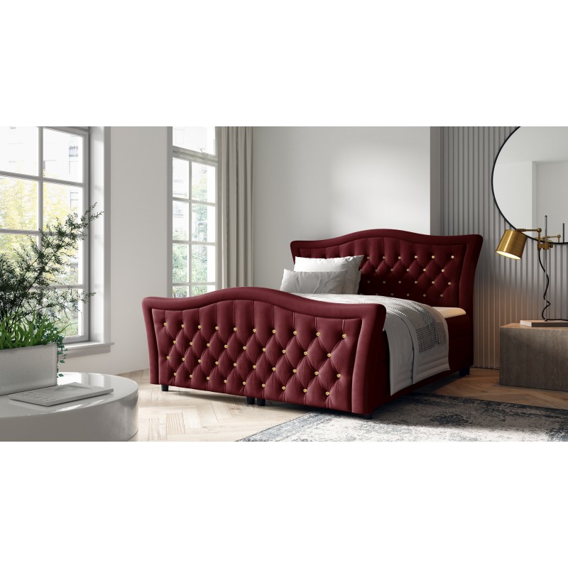 Cama continental Torvi con acolchados decorativos nan: adapta tu sueño al estilo glamur.