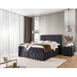 Cama continental Dormo acolchada con botones - comodidad y elegancia en tu dormitorio.