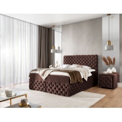 Cama continental Dormo acolchada con botones - comodidad y elegancia en tu dormitorio.