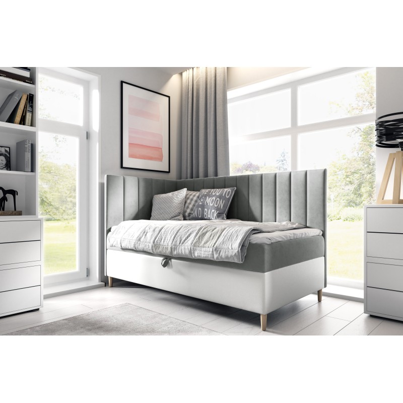 bMeta Title:/b Vitro III Youth Bed with Bedding Storage | Fresh 1 Fabric | Functional and Elegant