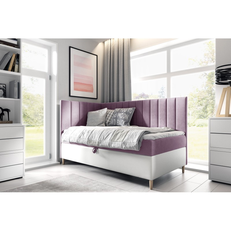 Meta-Titel: Jugendbett Vitro III mit Bettkasten | Stoff Fresh 1 | Funktional und Elegant