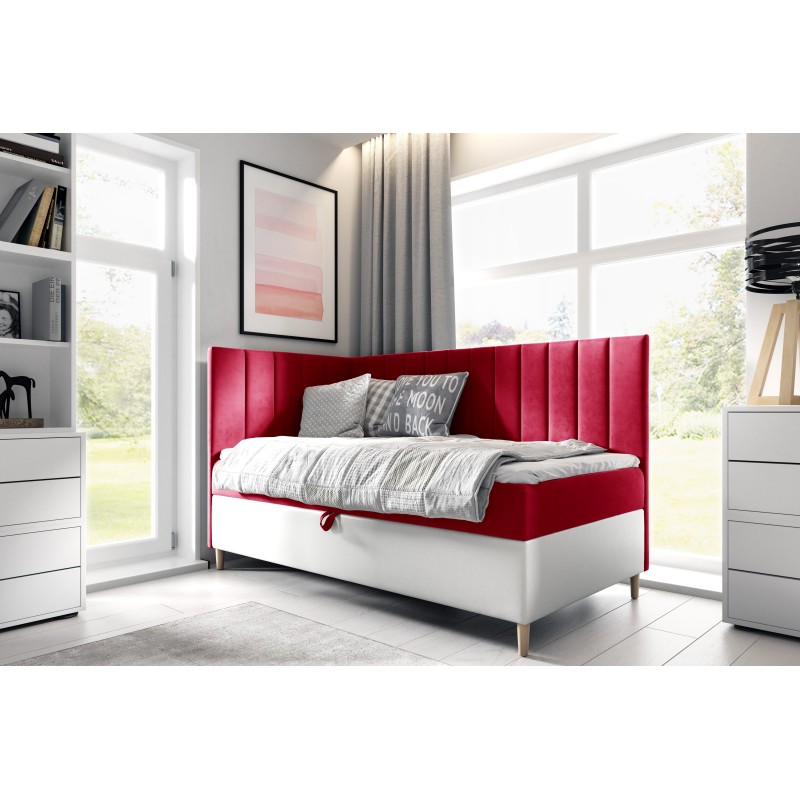 Meta-Titel: Jugendbett Vitro III mit Bettkasten | Stoff Fresh 1 | Funktional und Elegant