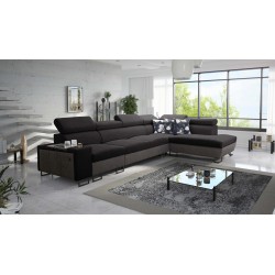 Prestige XI Maxi Ecksofa mit Schlaffunktion und USB-Anschluss | Gepolsterte Ecksofa, Weich im Griff, Freya 210.25 + Tauro 8207