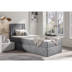 Lineo mini bed with a storage compartment in nan fabric - Comfort and functionality in one!