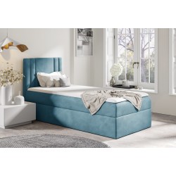 Lineo mini bed with a storage compartment in nan fabric - Comfort and functionality in one!
