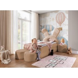 Cama infantil conejito con cajón para ropa de cama, pufs y mesita en tela nan 203.01: comodidad del sueño para tu hijo. Cama infantil conejito con cajón para ropa de cama, pufs y mesita en tela nan 203.01: comodidad del sueño para tu hijo.