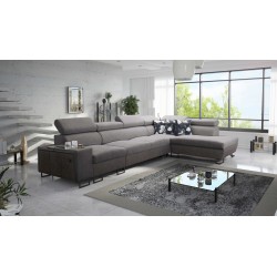 Ecksofa Prestige XI Maxi mit Schlaffunktion und USB-Anschluss | Polsterecke Weich im Griff, Freya 210.23 + Tauro 8207