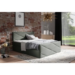 Cama continental Luvero Lux con contenedor para ropa de cama, tela Rico 23
