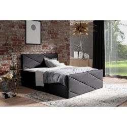 Cama continental Luvero Lux con contenedor para ropa de cama, tela Rico 13