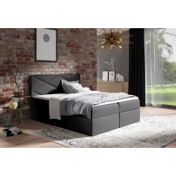 Cama continental Luvero con contenedor para ropa de cama tejido Rico 13