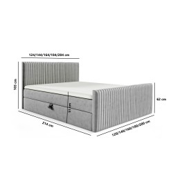 Elven continental bed with a bedding container fabric Fresh 13 Elven continental bed with a bedding container fabric Fresh 13
