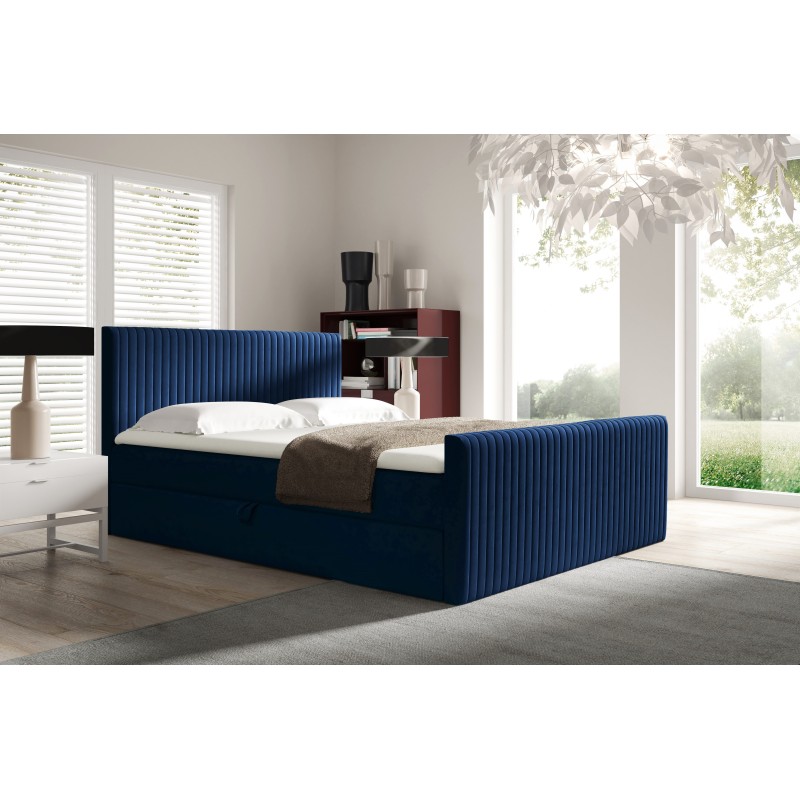 Kontinentales Bett Elven mit Bettkasten Stoff Fresh 11