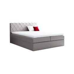 Cama continental Rinovo con contenedor para ropa de cama, tela Riviera 16 Cama continental Rinovo con contenedor para ropa de cama, tela Riviera 16