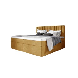 Jorvo continental bed with a bedding container in Fresh 37 fabric Jorvo continental bed with a bedding container in Fresh 37 fabric
