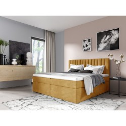 Kontinentalbett Jorvo mit Bettkasten Stoff Fresh 37