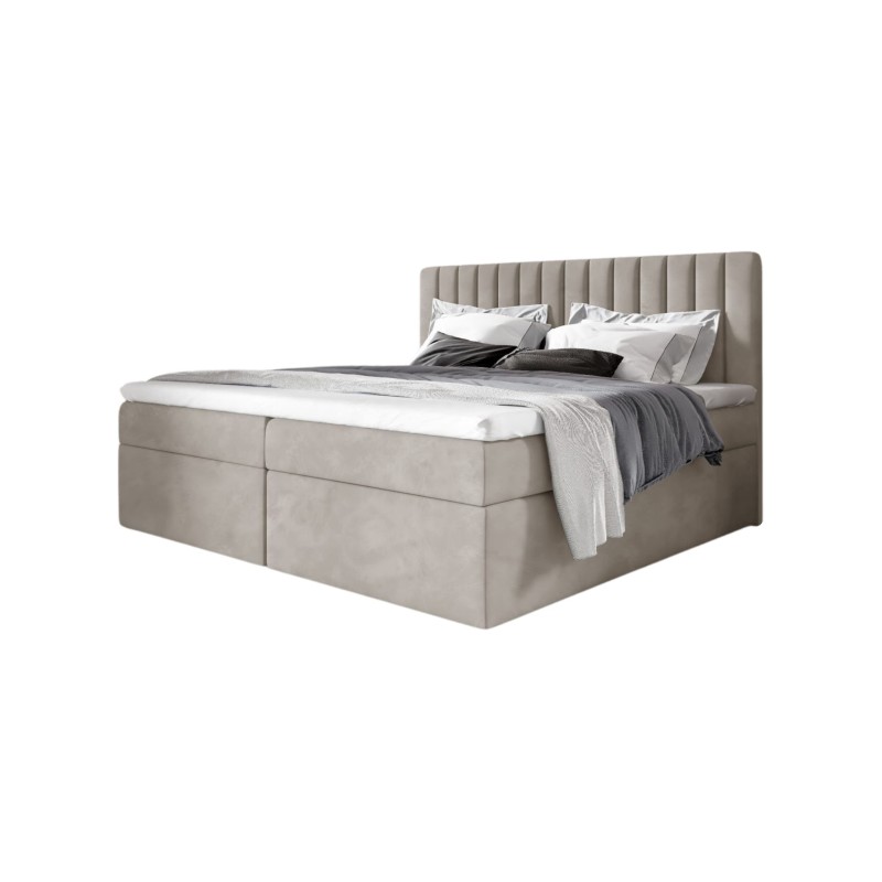 Continental bed Jorvo with bedding storage in Fresh 01 fabric Continental bed Jorvo with bedding storage in Fresh 01 fabric