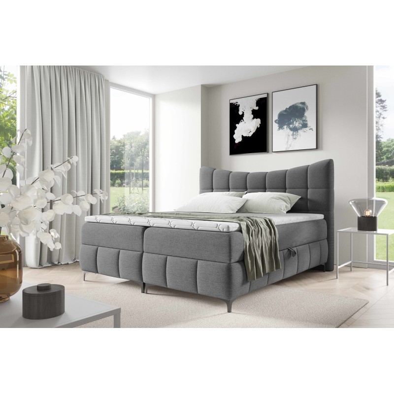 Orivo continental bed with a bedding container, fabric Aragon 93 Orivo continental bed with a bedding container, fabric Aragon 93