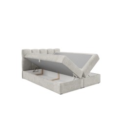 Orivo continental bed with a bedding container in Aragon 70 fabric Orivo continental bed with a bedding container in Aragon 70 fabric