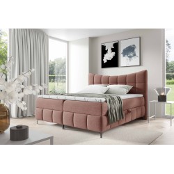 Kontinentalbett Orivo mit Bettkasten Stoff Aragon 62
