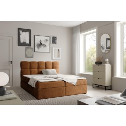 Cama continental Orivo con contenedor para ropa de cama tela Coral 35