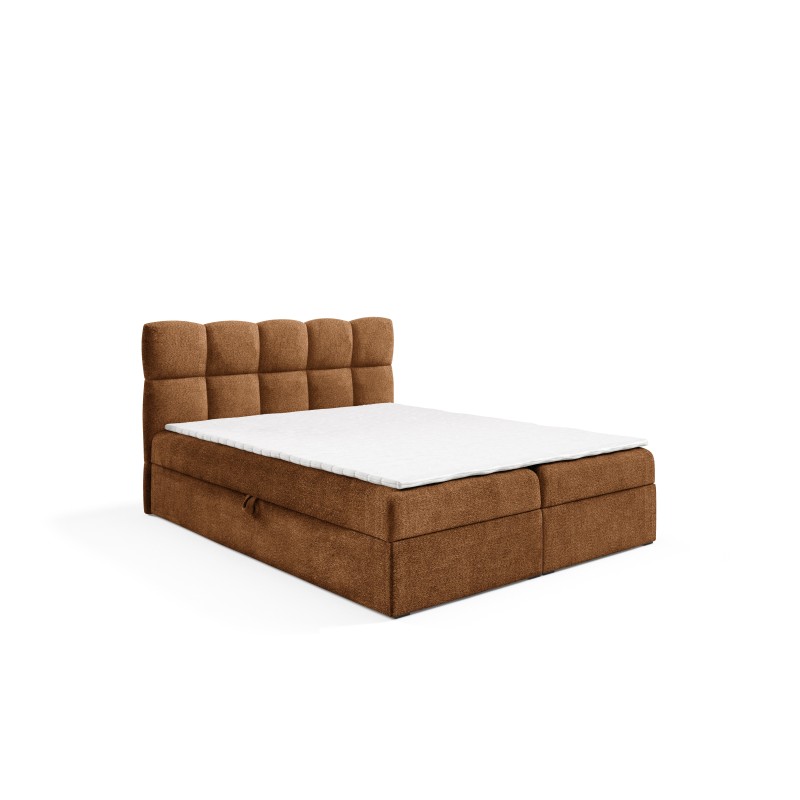 Orivo continental bed with bedding storage, fabric Coral 35 Orivo continental bed with bedding storage, fabric Coral 35