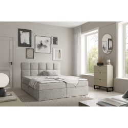 Kontinentalbett Orivo mit Bettkasten Stoff Coral 85