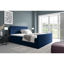 Kontinentales Bett Velar mit Bettkasten, Stoff Fresh 11