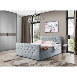 Kontinentalbett Nomero mit Bettkasten Stoff Riviera 80
