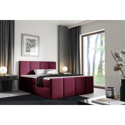 Cama continental Ulvaro con contenedor para ropa de cama, tela Monolith 59