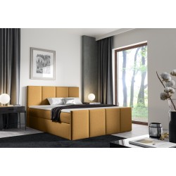 Kontinentalbett Ulvaro mit Bettkasten Stoff Monolith 48