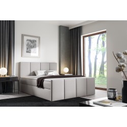 Cama continental Ulvaro con contenedor para ropa de cama tela Inari 22