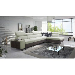 Ecksofa Prestige XI Maxi mit Schlaffunktion und USB-Anschluss | Polsterecke Weich im Griff, Freya 210.11 + Tauro 8207