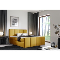Kontinentalbett Ulvaro mit Bettkasten Stoff Fancy 48