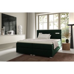 Kontinentalbett Cavon mit sensorischer Beleuchtung und Bettkasten Stoff Fresh 13