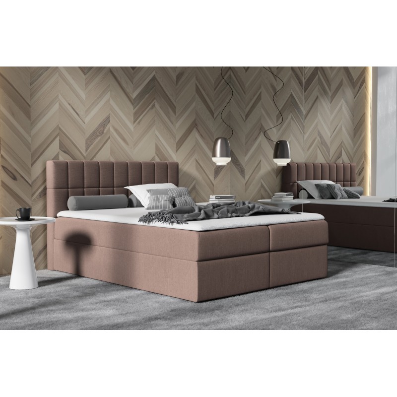 Cama continental Morivo con contenedor para ropa de cama tela Soro 28