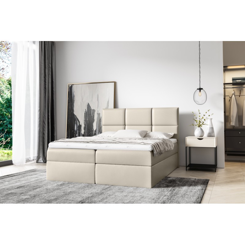 Nuvon continental bed with bedding storage fabric Soft 33