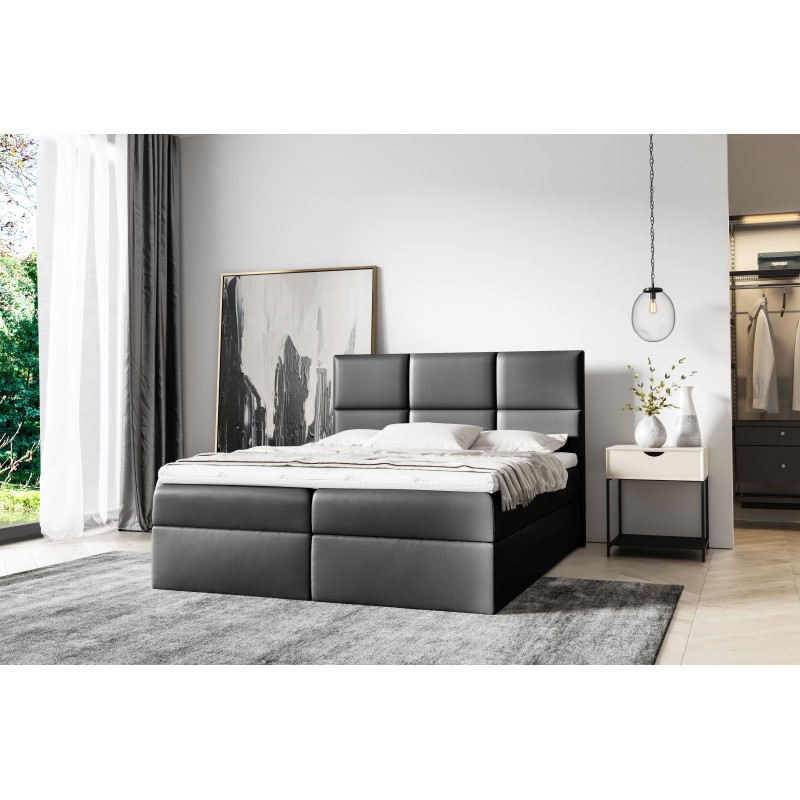 Nuvon continental bed with bedding storage fabric Soft 11